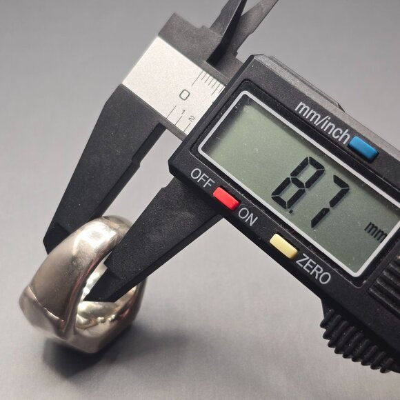 VTG Israel Electroform Sterling Silver Geometric Ring Size 7 Modernist 7.82g - Picture 8 of 10